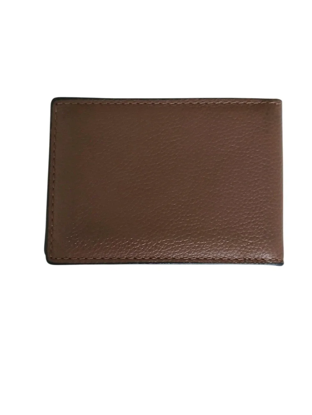 COACH Men's 3-In-1 Bifold Pebbled Leather Wallet Brown Removable Insert Classic